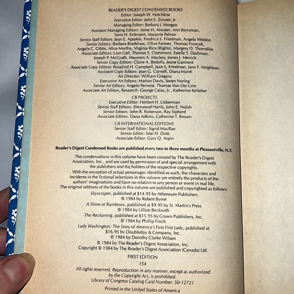 READERS DIGEST CONDENSED BOOKS VOLUME 3 1984 VINTAGE HARDCOVER WITH 4 STORIES - Picture 8 of 16